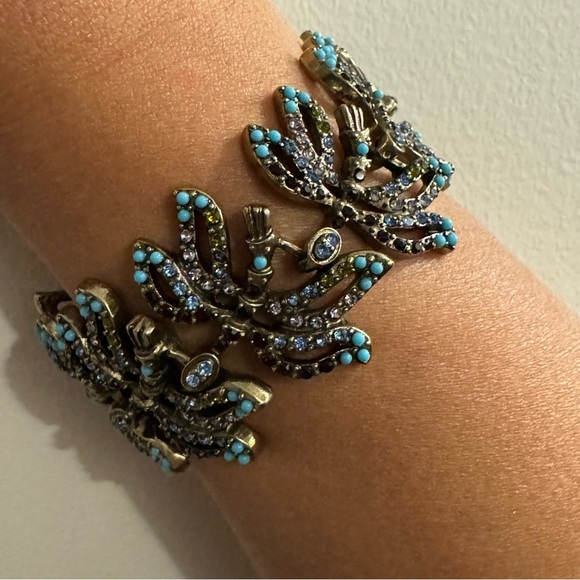 Art Nouveau Jewelled Dragonfly Bracelet (Art Deco, Fairycore, Exquisite) - Picture 9 of 11